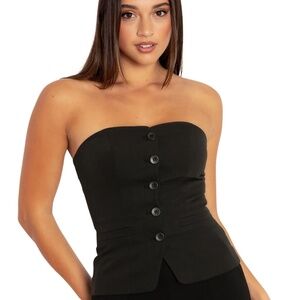 Blackmilk Clothing Black Strapless Waistcoast | Sz 10 (US) Sz 14 (AUS) | NWT!